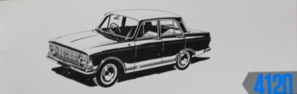 Moskvitch 412 - 434 Modelprogram 1968 Carbrochure (9722)